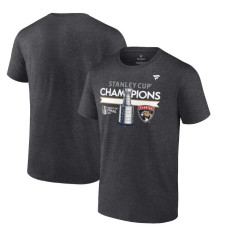 Men's Florida Panthers Fanatics Heather Charcoal 2024 Stanley Cup Champions Locker Room Big & Tall T-Shirt