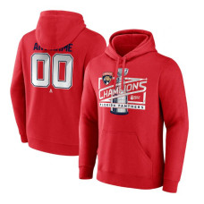 Men's Florida Panthers Fanatics Red 2024 Stanley Cup Champions Personalized Name & Number Pullover Hoodie