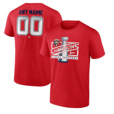 Men's Florida Panthers Fanatics Red 2024 Stanley Cup Champions Personalized Name & Number T-Shirt