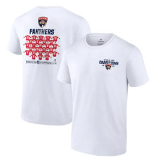 Men's Florida Panthers Fanatics White 2024 Stanley Cup Champions Big & Tall Jersey Roster T-Shirt