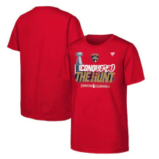 Youth Florida Panthers Fanatics Red 2024 Stanley Cup Champions Parade Celebration T-Shirt