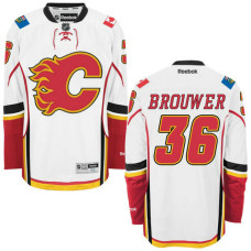 Troy Brouwer #36 Calgary Flames White Premier Away Jersey