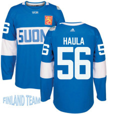 Finland Team 2016 World Cup of Hockey #56 Erik Haula Blue Premier Jersey