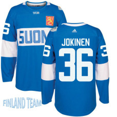 Finland Team 2016 World Cup of Hockey #36 Jussi Jokinen Blue Premier Jersey