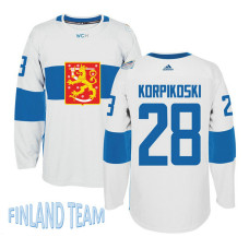 Finland Team 2016 World Cup of Hockey #28 Lauri Korpikoski White Premier Jersey