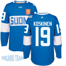 Finland Team 2016 World Cup of Hockey #19 Mikko Koskinen Blue Premier Jersey