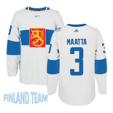 Finland Team 2016 World Cup of Hockey #3 Olli Maatta White Premier Jersey