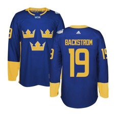 2016 World Cup of Hockey Sweden Team #19 Nicklas Backstrom Blue Premier Jersey