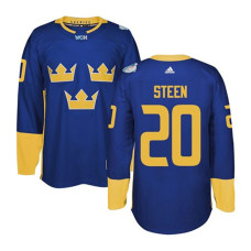 2016 World Cup of Hockey Sweden Team #20 Alexander Steen Blue Premier Jersey