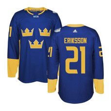 2016 World Cup of Hockey Sweden Team #21 Loui Eriksson Blue Premier Jersey