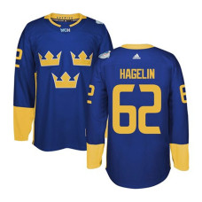 2016 World Cup of Hockey Sweden Team #62 Carl Hagelin Blue Premier Jersey