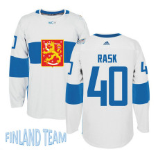 Finland Team 2016 World Cup of Hockey #40 Tuuka Rask White Premier Jersey