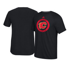 2017 Calgary Flames Black Ultimate Adidas Team Practice T-shirt