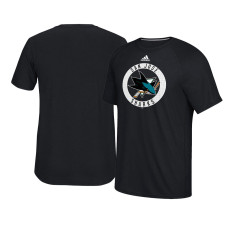 2017 San Jose Sharks Black Ultimate Adidas Team Practice T-shirt