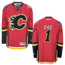 Calgary Flames Red Number One Dad Jersey