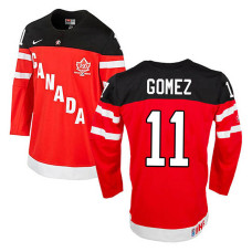 Canada Team Scott Gomez #11 Red 100th Anniversary Olympic Jersey