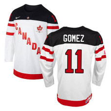 Canada Team Scott Gomez #11 White 100th Anniversary Olympic Jersey