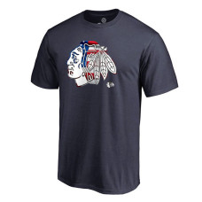 Chicago Blackhawks Navy Banner Wave T-Shirt