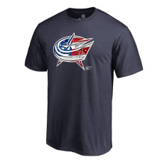 Columbus Blue Jackets Navy Banner Wave T-Shirt