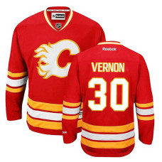 Calgary Flames Mike Vernon #30 Red Alternate Jersey