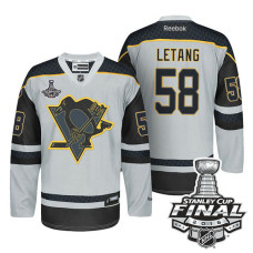 Pittsburgh Penguins Kris Letang #58 Gray 2016 Stanley Cup Finals Jersey