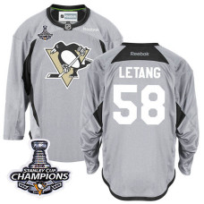 Pittsburgh Penguins Kris Letang #58 Gray 2016 Stanley Cup Finals Jersey