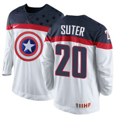 USA Team Ryan Suter #20 White Captain Jersey