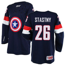 USA Team Paul Stastny #26 Navy Blue Captain Jersey