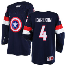 USA Team John Carlson #4 Navy Blue Captain Jersey