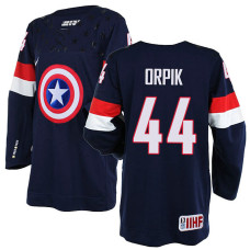 USA Team Brooks Orpik #44 Navy Blue Captain Jersey