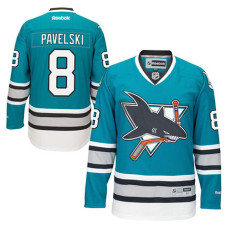 San Jose Sharks Joe Pavelski #8 Teal Green 25th Anniversary Jersey