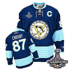 Pittsburgh Penguins Sidney Crosby #87 Navy Blue 2016 Stanley Cup Finals Jersey