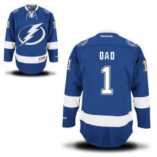 Tampa Bay Lightning Royal Blue Number One Dad Jersey 2022 Stanley Cup Finals Patch