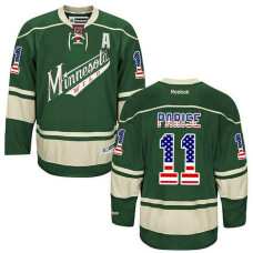 Minnesota Wild Zach Parise #11 Green National Flag Alternate Jersey