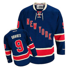 New York Rangers Adam Graves #9 Navy Blue Alternate Jersey