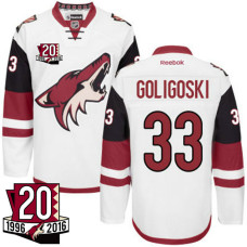 Coyotes #33 Alex Goligoski White 20th Anniversary Jersey