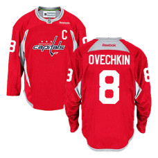 Washington Capitals Alex Ovechkin #8 Red Practice Jersey