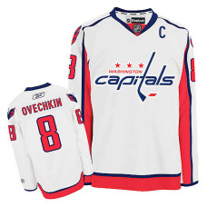 Women's Washington Capitals Alex Ovechkin #8 White Away Jersey