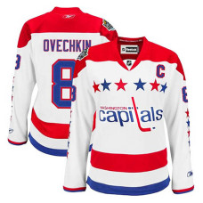 Women's Washington Capitals Alex Ovechkin #8 White Alternate Jersey