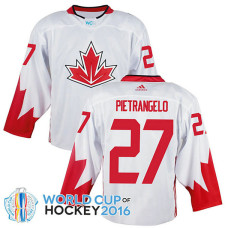 Canada Team Alex Pietrangelo #27 White 2016 World Cup Jersey