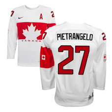 Women's Canada Team Alex Pietrangelo #27 White Home Premier Olympic Jersey