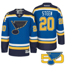 St. Louis Blues Alexander Steen #20 Blue 50th Anniversary Jersey