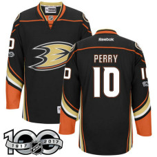 Anaheim Ducks #10 Corey Perry Black 2017 Anniversary Patch Player Jersey