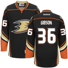 Anaheim Ducks #36 John Gibson Black Hockey Home Premier Jersey