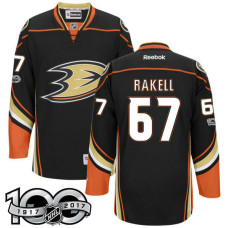 Anaheim Ducks #67 Rickard Rakell Black 2017 Anniversary Patch Player Jersey