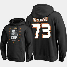 Anaheim Ducks #73 Andy Welinski Pullover Black Hoodie 2018 Stanley Cup Playoffs