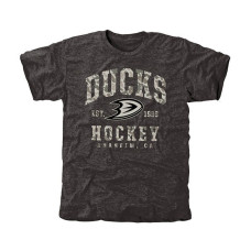 Anaheim Ducks Black Camo Stack Tri-Blend T-Shirt