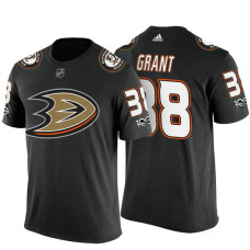 Anaheim Ducks #38 Derek Grant Black Adidas Player T-shirt