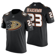 Anaheim Ducks #23 Francois Beauchemin Black Adidas Player Jersey Style T-shirt