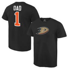 Anaheim Ducks Black Number One Dad T-Shirt